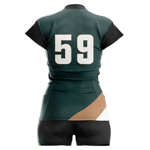 Ensemble d'uniformes de volley-ball sublimés à manches courtes en polyester, légers, pour hommes – Meilleures ventes - Product Image 2