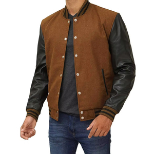 Veste universitaire de haute qualité OEM en gros pour hommes et femmes, veste de baseball universitaire, nouveau design tendance. - Product Image 4