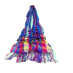 Pañuelo de seda sintética para mujer, ligero, estampado, estilo de marca, chal de moda con rayas de poliéster, elegante y suave - Product Image 3