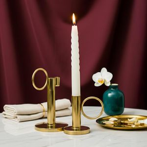 Support de bougie en métal doré pour la décoration de la maison, centre de table de salle à manger, pièce de salon, décoration esthétique - Product Image 6