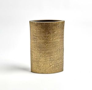 Jarrón de Mesa Art Deco con Diseño de Ondas Metálicas, de Aluminio Acanalado, Tamaño Personalizado, Alta Calidad, Marca Metal Wave, Navidad - Product Image 6