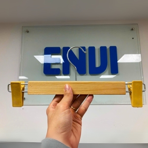 Wholesale Cheap Durable Eco-Friendly Wooden <b>Hangers</b> Stainless Steel Clips Multifunction Non-Slip Single Living Room Bathroom - Product Image 6