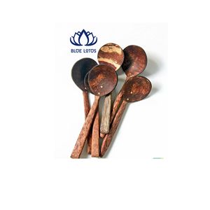 Cuillère en bois de coco naturel résistant à la chaleur DISPONIBLE |   Ustensile de cuisine durable et écologique - Product Image 1