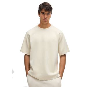 Gran oferta de camisetas personalizadas para hombre de Color sólido de gran tamaño 100% algodón peso pesado 300gsm camisetas con logotipo y diseño personalizados - Product Image 5