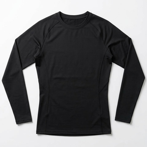 เสื้อออกกำลังกายผู้ชายแขนยาว ผ้าสแปนเด็กซ์/โพลีเอสเตอร์ ระบายอากาศ ยืดหยุ่น แห้งเร็ว เหมาะสำหรับวิ่งและเล่นกีฬา - Product Image 3