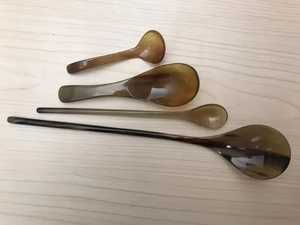 Cuillère ronde en corne de buffle, écologique, artisanale, naturelle, polie, durable, décoration de la maison, décoration de mariage et cadeau - Product Image 3