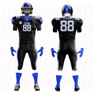 เสื้อฟุตบอลอเมริกันคุณภาพสูงสั่งทำพิเศษ ระบายอากาศได้ดี ไซส์ใหญ่ ซับเหงื่อ พร้อมงานปักลาย Tackle Twill - Product Image 4