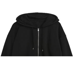 ชุดเดรสสเวตเชิ้ตผ้าฝ้าย/ใยไผ่สำหรับผู้หญิง สวมใส่สบาย เป็นมิตรกับสิ่งแวดล้อม ระบายอากาศได้ดี กันลม มีฮู้ดลายนูน สำหรับฤดูหนาว/ฤดูใบไม้ผลิ - Product Image 2