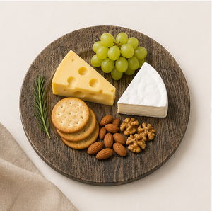 Wholesale Rustic Wood Grain Charger <b>Plates</b> Eco-Friendly Round Wooden Underplates for Wedding <b>Decor</b> Parties & Event Catering - Product Image 2