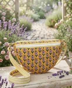 Bolso Bandolera de Algodón Acolchado Floral Vintage con Cierre de Cremallera, Gran Capacidad para Viajes Diarios y Uso en Todas las Estaciones - Product Image 2