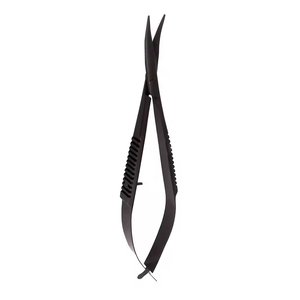 Ciseaux à sourcils professionnels Spring Scissors, couleur or noir, lames droites et aiguisées, acier inoxydable, ciseaux de beauté durables - Product Image 5