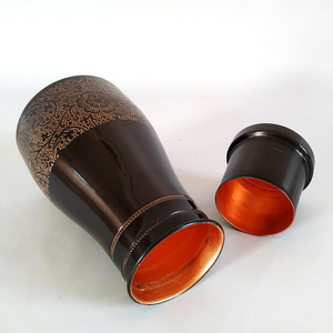 Handmade Etched <b>Copper</b> Water <b>Bottle</b> 1200ml Indian Bedside Carafe Pure <b>Copper</b> Ayurvedic Water Jug Decorative Nightstand Drinkware - Product Image 6