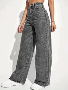 Pantalones vaqueros holgados de mezclilla a la moda para mujer, estilo casual y moderno. - Product Image 6