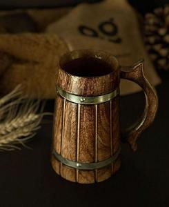 Mug à boire en bois massif de qualité supérieure, sans BPA, durable, réutilisable, pour jus et café - Product Image 5
