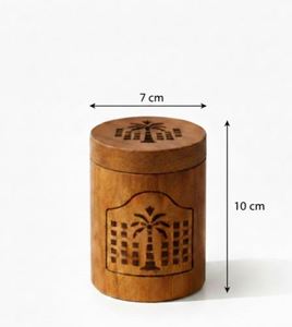 Quemador de Incienso Cilíndrico de Madera de Bambú con Tapa, Difusor Decorativo de Aromaterapia para Incienso de Madera, 7 cm x 10 cm - Product Image 4