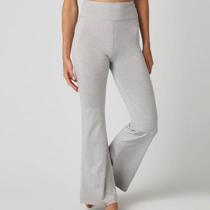 Custom Logo Women Flare <b>Leggings</b> Mid Waist Solid <b>Pattern</b> Eco-Friendly Breathable Customized Color & Size OEM Service - Product Image 1