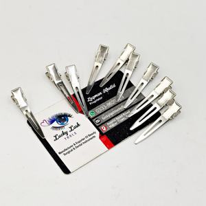 Outils de cils chanceux personnalisés 10 pièces couleur argent de qualité chirurgicale en acier inoxydable professionnel fortement outil d'extension de cheveux - Product Image 5