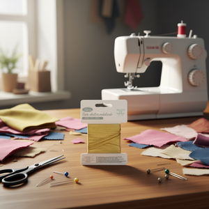 Nastro Elastico Ilan 6mm 1m Colore Oro Metallizzato per Cucito e Artigianato - Product Image 3