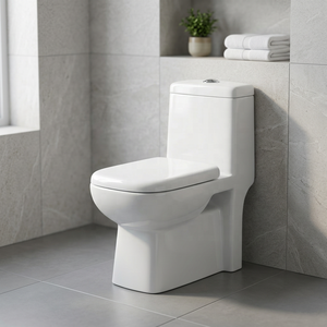 Premium Siphonic One Piece Ceramic Toilet With UF Seat Cover For Modern Architectural Residential Projects - Product Image 5
