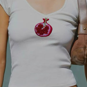 Top Corto Bordado a Mano de Alta Calidad con Diseño Zen Asiático, Patrón Vertical Informal para Verano, Bautizo, Aniversario, Decoración del Hogar - Product Image 1