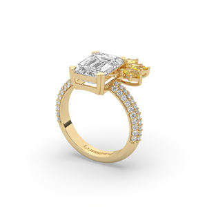 Anillo de Diamante de Laboratorio con Esmeralda Brillante de Lujo de 5.11 Quilates, Oro de 10K/14K, Diseño Único, Ligero, Certificado por IGI, para Boda - Product Image 4