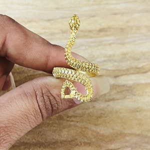 Anillos de Serpiente de Último Diseño 2026, Joyería Boho de Latón para Mujer, Anillo Gótico Chapado en Oro de 18k con Diseño de Animal, Venta al por Mayor/OEM/ODM - Product Image 6