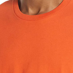 OEM ODM Solid Orange Color Round Neck <b>Collar</b> Men's Active Wear <b>T</b>-<b>Shirts</b> Slim Fit Eco Friendly Men's O Neck <b>Collar</b> Tee <b>Shirts</b> - Product Image 5