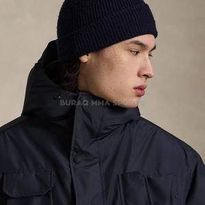 Chaqueta de Hombre Acolchada con Múltiples Bolsillos y Cuello Alto, de Lona, Transpirable, Resistente al Viento, Estilo Casual Urbano con Plumas - Product Image 5