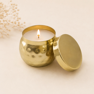 Vela aromática de lujo hecha a mano en frasco de cobre con tapa, 100% cera de soja natural, para decoración del hogar y aromaterapia spa, estilo minimalista. - Product Image 6