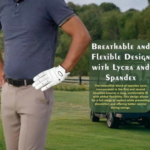 Guantes de Golf Blancos de Piel Cabretta de Nuevo Estilo, Hechos a Medida, Duraderos, Antideslizantes, con Gran Sensación de Flexibilidad, para Adultos - Product Image 6