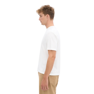 T-shirt pour homme à col rond et manches courtes, avec logo central sur la poitrine, coupe classique, dos uni, en jersey, étiquette personnalisée, fournisseur de vêtements en gros - Product Image 6