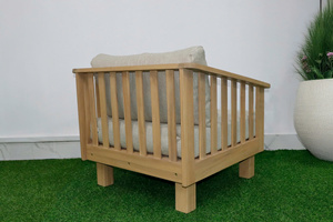 Acacia Corner Sofa Set with Solid Hardwood Frame Weather Resistant Finish Thick Cushions and Modular Design Ideal for Outdoor - Product Image 6