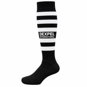 Dexpel International Yellow Knee High <b>Socks</b> Blue Striped Sports Soccer Football Team Uniform Tube <b>Socks</b> Cheap price OEM Custom - Product Image 3