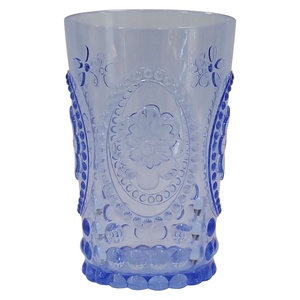 10 oz Vintage Flower Design Embossed <b>Plastic</b> Tumbler - Product Image 1
