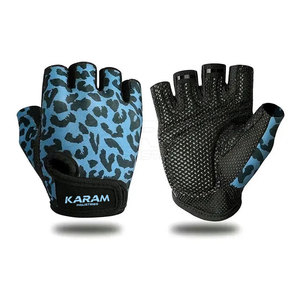 Guantes de Fitness de Cuero Sublimados con Diseño de Logotipo Personalizado, Transpirables, de Medio Dedo, Unisex, para Entrenamiento en Gimnasio, Servicio OEM - Product Image 1