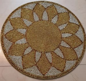 Elegant Premium <b>Beaded</b> Embroidery <b>Placemats</b> Handmade Table Setting Accessories for Dining Room Wedding Party Luxury Home Decor - Product Image 1