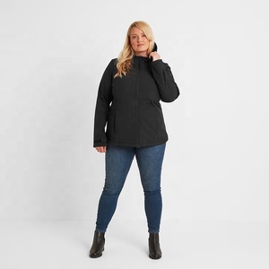 Women's Hooded Softshell Jacket Reversible Zip Up Outerwear Windproof Breathable Waterproof for Spring Winter - Product Image 2