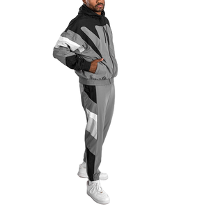Nylon Windbreaker Tracksuit Color Block Zip up <b>Track</b> <b>Jackets</b> Sports Tracksuit <b>for</b> <b>Men</b> - Product Image 2