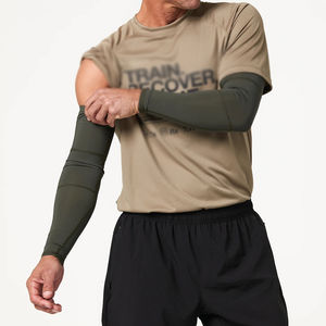 Manchons de compression pour le bras, couleur verte, fabriqués au Pakistan, pour la sécurité sportive, avec soutien du coude, prix de gros, fournisseur fiable - Product Image 2