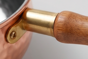 Handmade Copper Sauce <b>Pan</b> With Wooden Handle Stainless Steel Lined Vintage Design For Kitchen Use Camping <b>And</b> Gas Use - Product Image 2