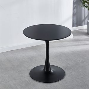 Tavolo Tulip Mid-Century da 80 cm con Piano in MDF, Tavolo da Pranzo a Piedistallo per 2-4 Persone, Facile Accesso per il Servizio - Product Image 6