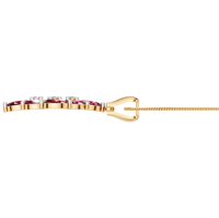 Atemberaubender Natürlicher Rubin-Edelstein-Anhänger Rhodium-Plattiert 9k/14k/18k Gold und Natürliche Diamanten Feiner Schmuck Halskette für Damen