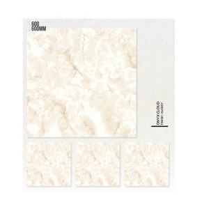 Azulejos de Porcelana Esmaltada Calacatta Amarillo Indio, 60x60cm, Acabado Pulido Brillante, 8mm de Grosor, Resistente al Desgaste, Antibacteriano - Product Image 2