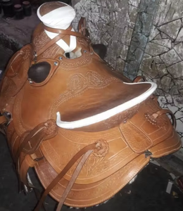 Tarifa al por mayor Heavy Duty Western Barrel Saddle Tooling trabajo diseñador en cuero para uso ecuestre - Product Image 3