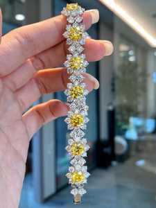 Bracelet à breloques en saphir jaune naturel en argent sterling 925, pierre de naissance de novembre, idéal pour cadeau de fête, vente en gros - Product Image 4