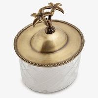Boîte de rangement de luxe en laiton et aluminium, décorative, pour hôtel et décoration de table à domicile