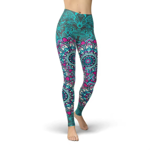 Unique Design Women Sublimation Leggings Hot Selling Fashionable Design Women Wear Leggings Elastic Waist Breathable durable - Product Image 5