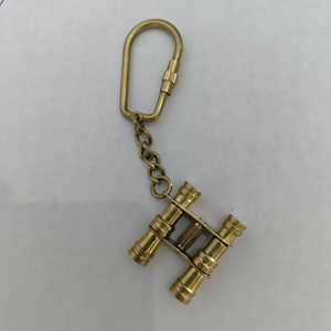 Porte-clés mousqueton avec télescope de poche vintage en laiton antique, article de collection classique, cadeau - Product Image 1