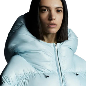 Women's High Quality Winter <b>Stand</b> Collar Puffer Jacket Breathable Nylon Heated Cotton Coat Lining Custom Logo Print Solid Silk - Product Image 2