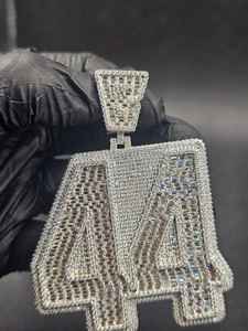 Colgante Personalizado con Número 44, con Diamantes de Imitación Moissanite, Estilo Hip Hop, Plata de Ley 925, Joyería Fina, Colgantes y Dijes - Product Image 2
